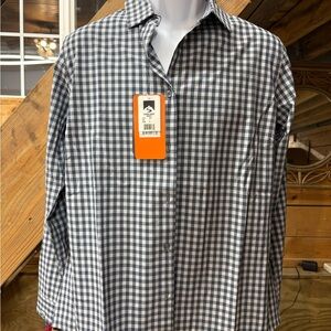 Women’s Checkered Shirt - Black and White Size Large Brand New